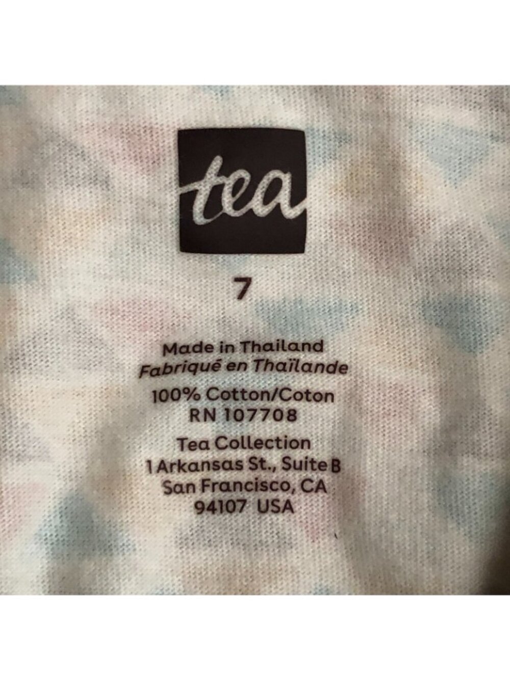 Tea Collection Short Sleeve Polo Shirt Boys size 7 White Blue Yellow Ringer Trim - Picture 4 of 6